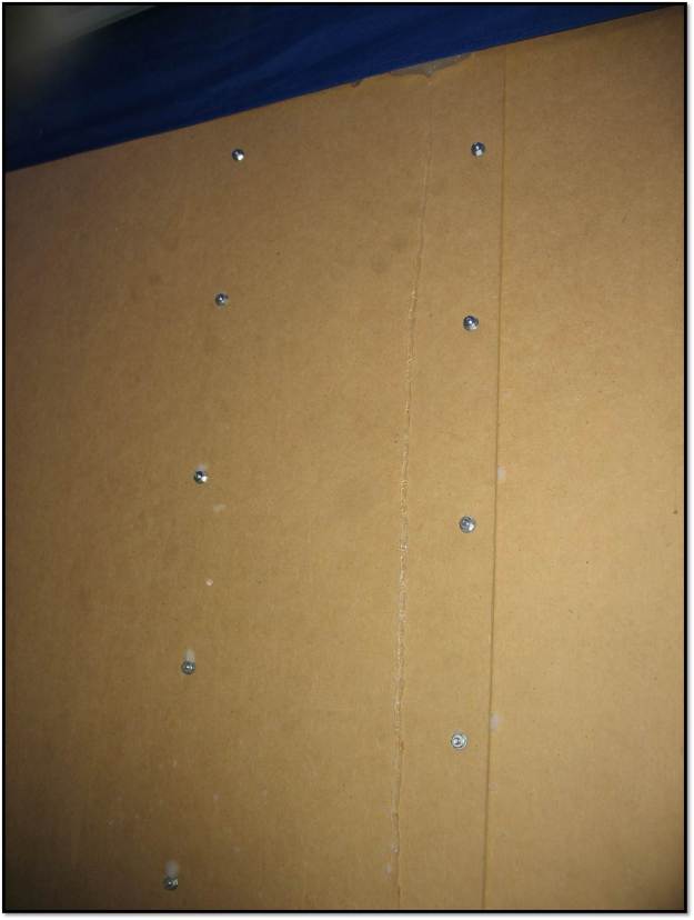 close up of tent boards